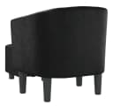 furnicato Clubsessel mit Fußhocker Schwarz Kunstleder Bild 5