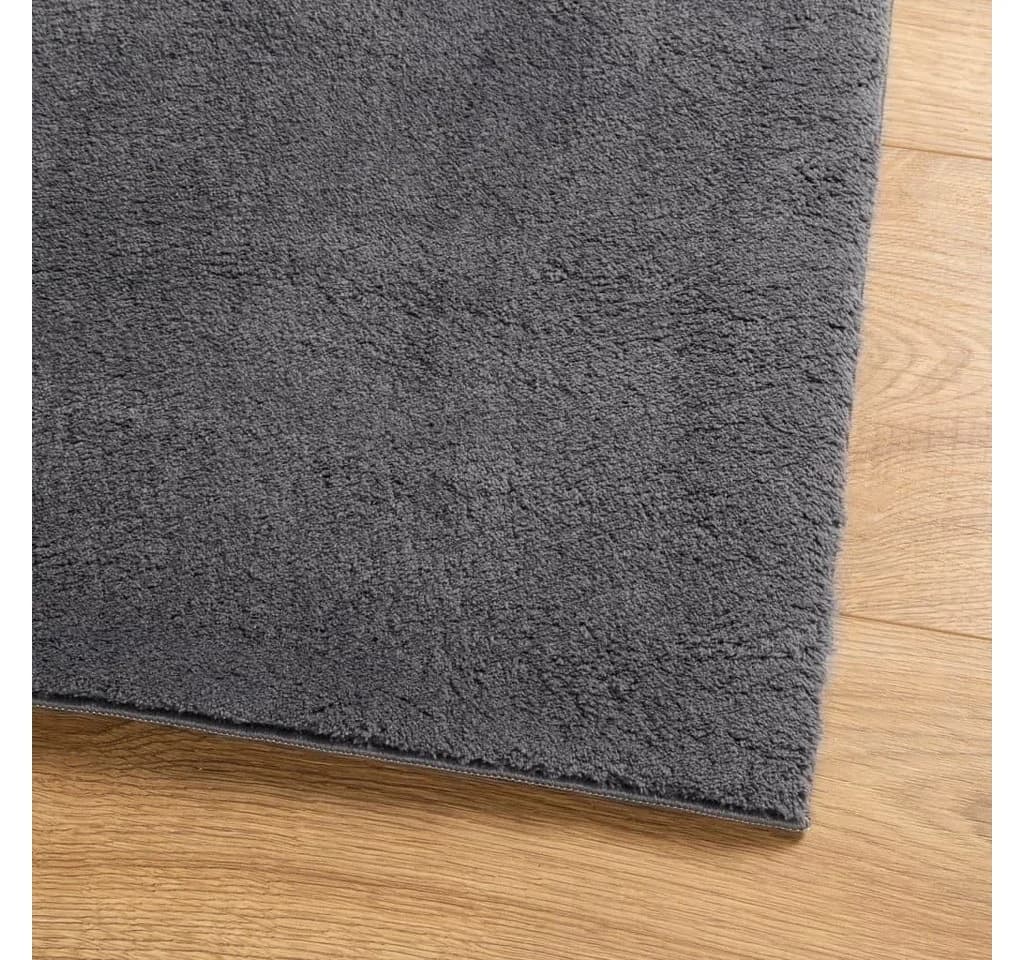 furnicato Teppich Flauschiger Kurzflor Anthrazit - Bild 4