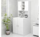 furnicato Waschmaschinenunterschrank Weiß 9 Fächer 2 Türen Bild 2
