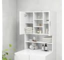 furnicato Waschmaschinenunterschrank Weiß 9 Fächer 2 Türen Bild 3