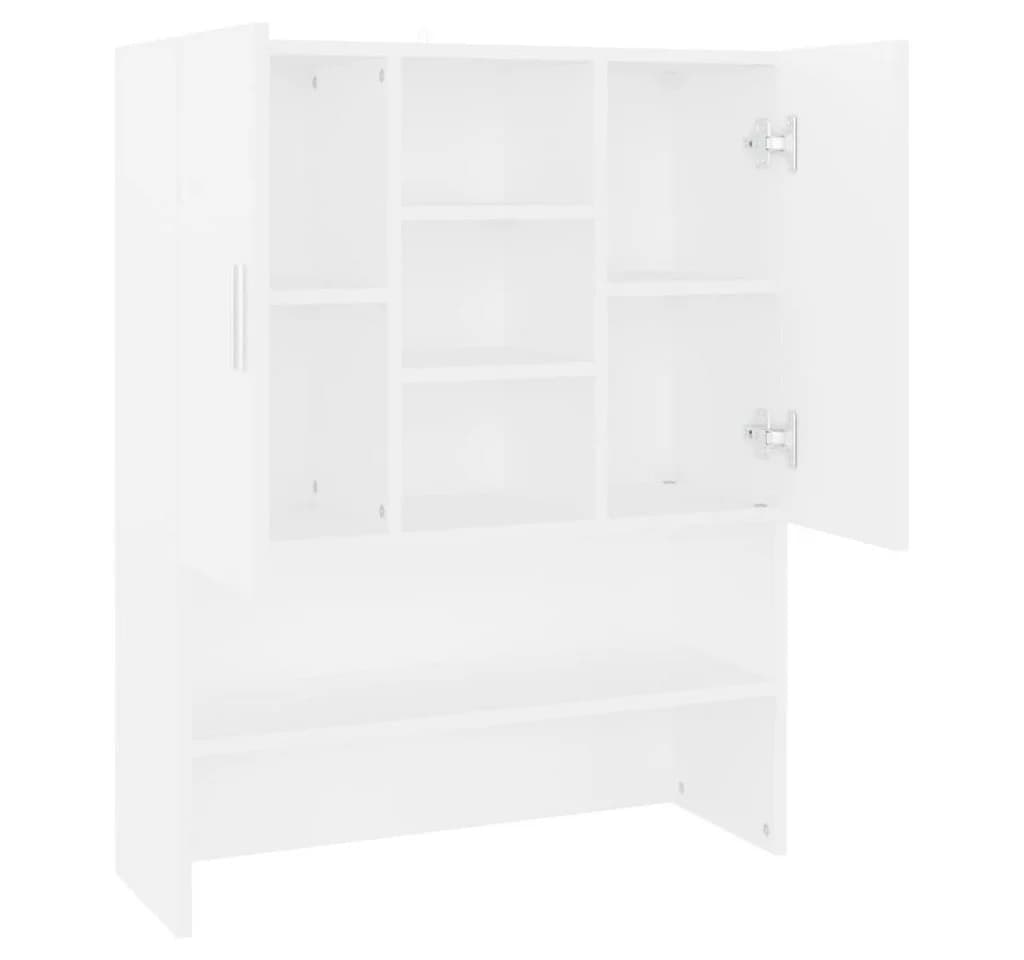 furnicato Waschmaschinenunterschrank Weiß 9 Fächer 2 Türen - Bild 4