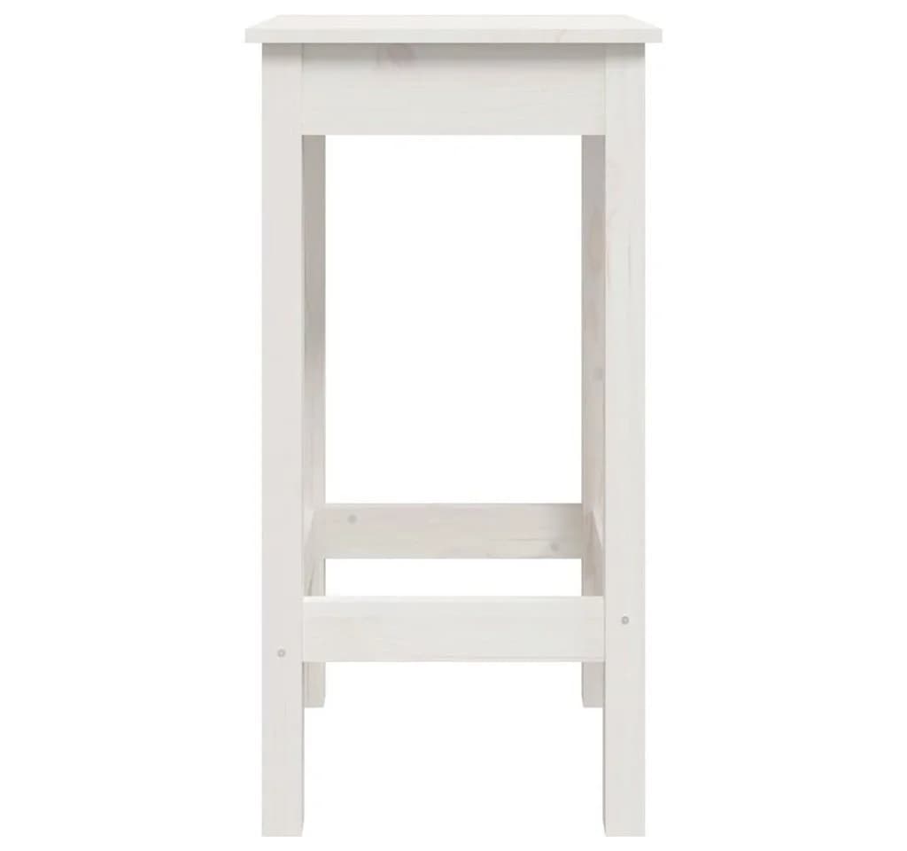 furnicato Barhocker Rustikal Weiß Massivholz 2er Set - Bild 4