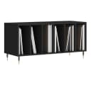 furnicato Media-Regal Schallplattenschrank Schwarz Holzwerkstoff Eisen Bild 3
