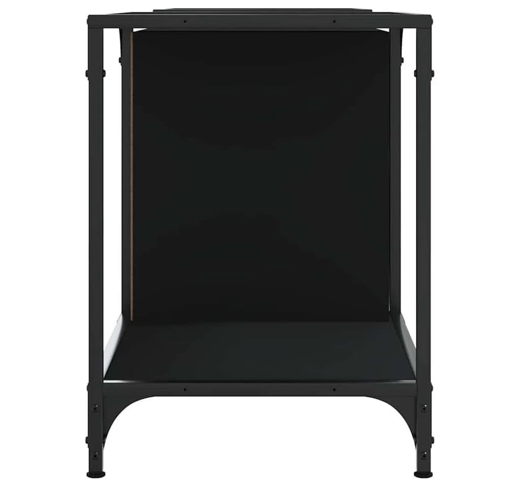 furnicato Verstellbarer TV-Schrank Schwarz Holzwerkstoff Metall - Bild 5