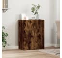 furnicato Aktenschrank Räuchereiche Massivholz 60x32x77,5 cm Bild 3