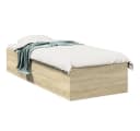 furnicato Bettgestell Sonoma-Eiche Massivholz Einzelbett Bild 1