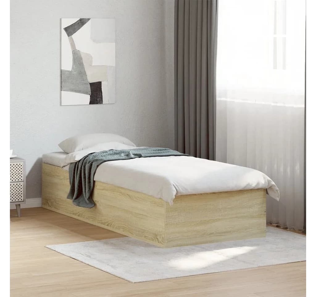 furnicato Bettgestell Sonoma-Eiche Massivholz Einzelbett - Bild 2