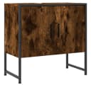 furnicato Waschbeckenschrank 60 cm Räuchereiche mit Stauraum Bild 1