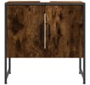 furnicato Waschbeckenschrank 60 cm Räuchereiche mit Stauraum Bild 4