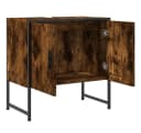 furnicato Waschbeckenschrank 60 cm Räuchereiche mit Stauraum Bild 5