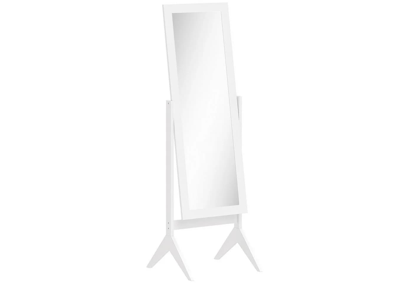 furnicato Standspiegel Ganzkörperspiegel Weiß Verstellbar - Bild 2
