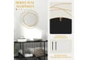 furnicato Wandspiegel rund Metallrahmen Gold Ø65 cm Bild 4