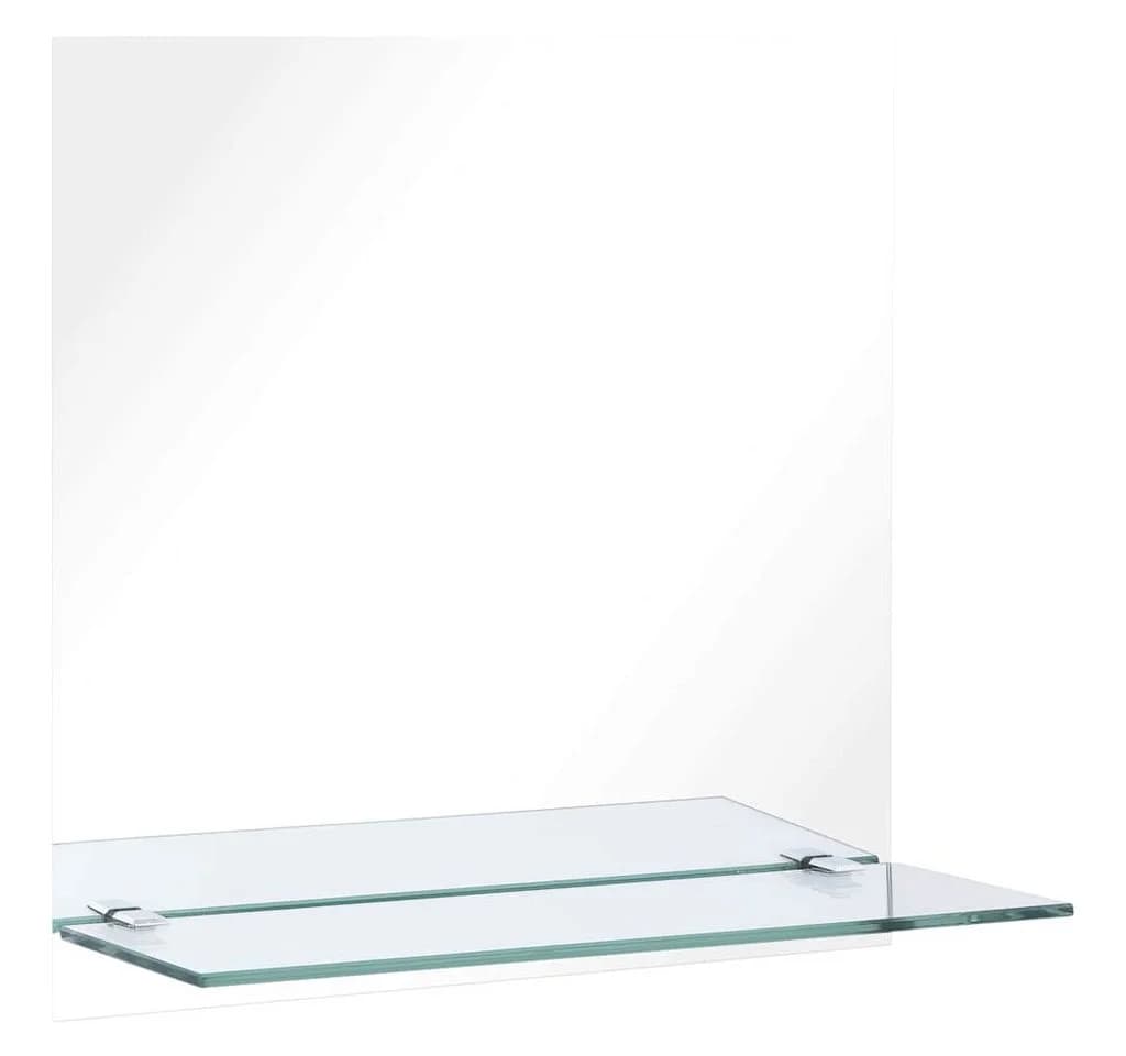 furnicato Wandspiegel Modern mit Regal 30x30 cm Glas Silber