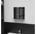 furnicato Wandspiegel Modern mit Regal 30x30 cm Glas Silber Bild 2