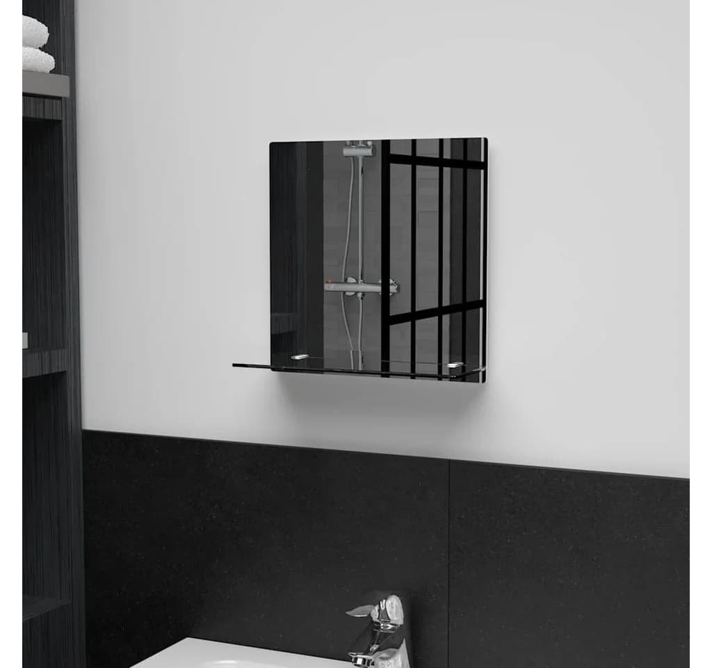 furnicato Wandspiegel Modern mit Regal 30x30 cm Glas Silber - Bild 2