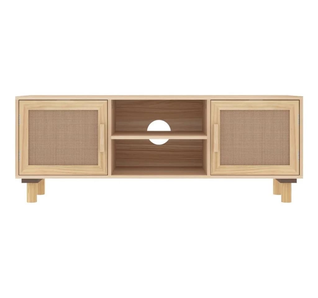 furnicato TV-Schrank Klassisch Braun mit Massivholz-Beinen - Bild 4