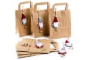 Logbuch-Verlag 6er Set Braune Weihnachtstüten mit Wichtelanhänger Bild 2