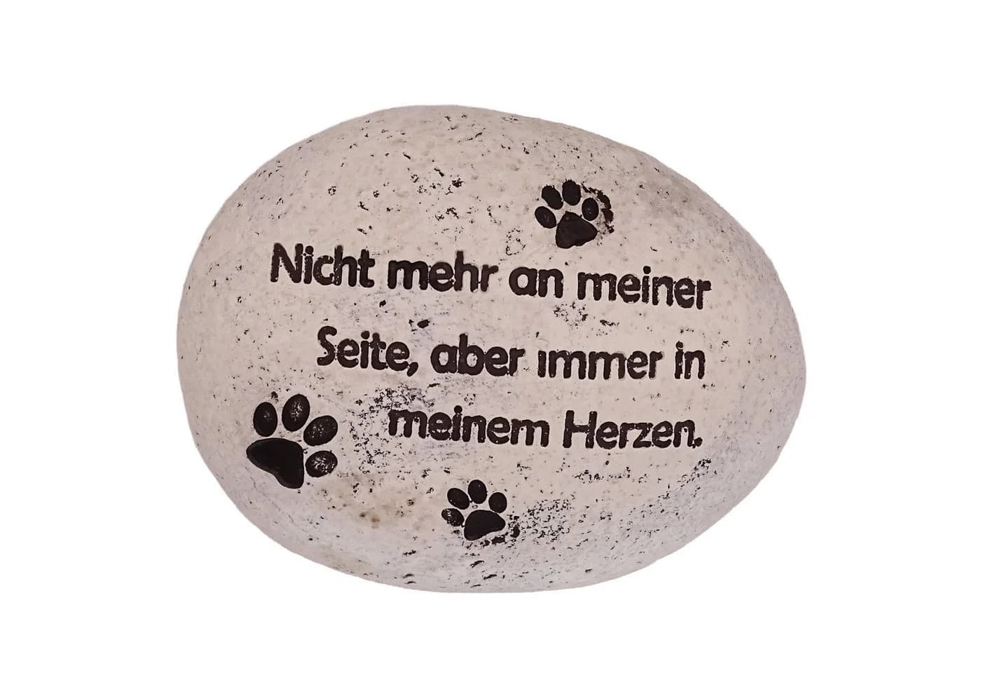Logbuch-Verlag Gedenkstein mit Pfoten und Spruch Erinnerung an Hund oder Katze - Bild 2