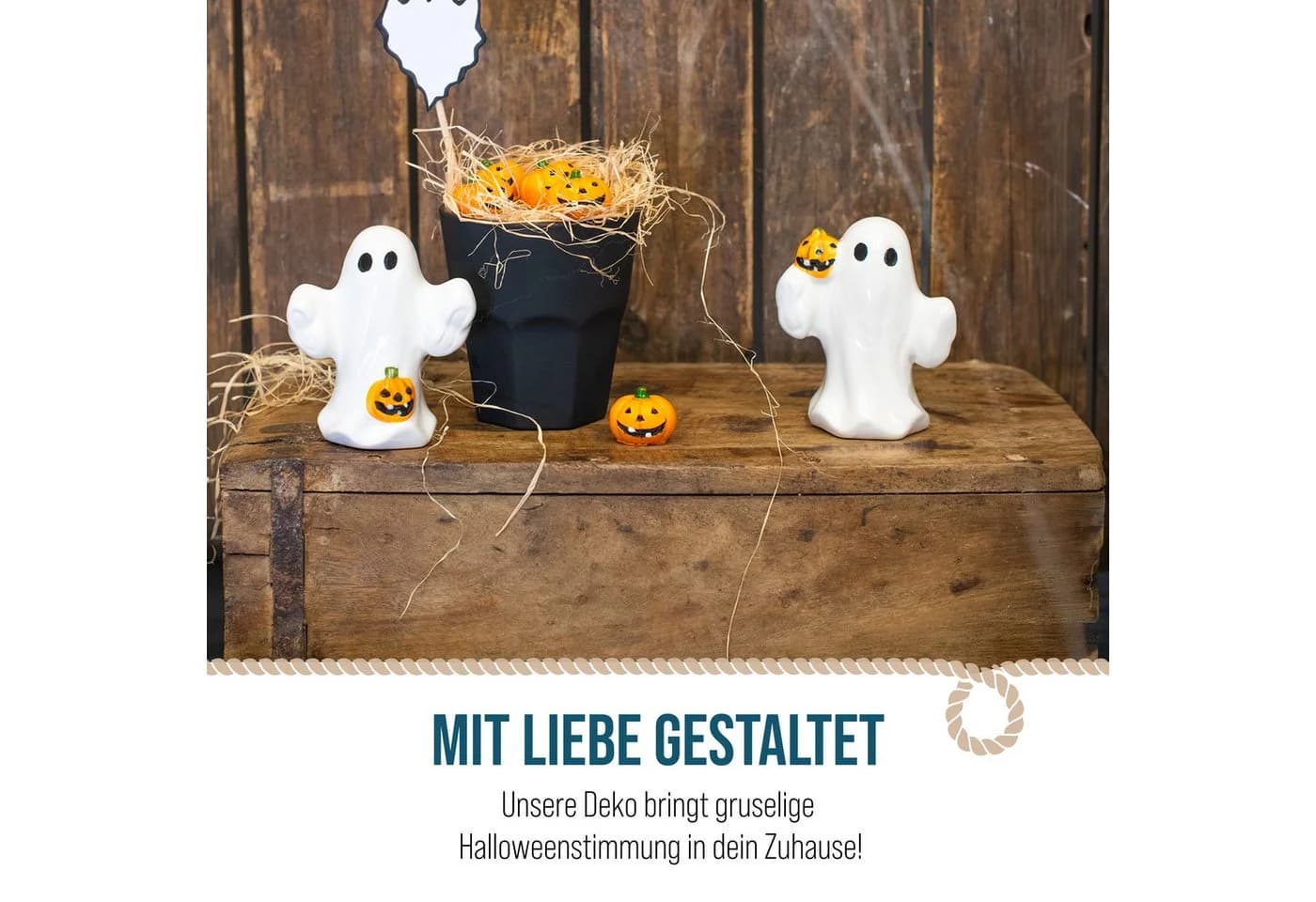 Logbuch-Verlag Dekofigur Geister 2er Set aus Keramik Weiß - Bild 5