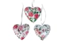 Logbuch-Verlag Dekofigur Metall-Herzen 3er-Set Rosenmotiv Rosa/Weiß Bild 2