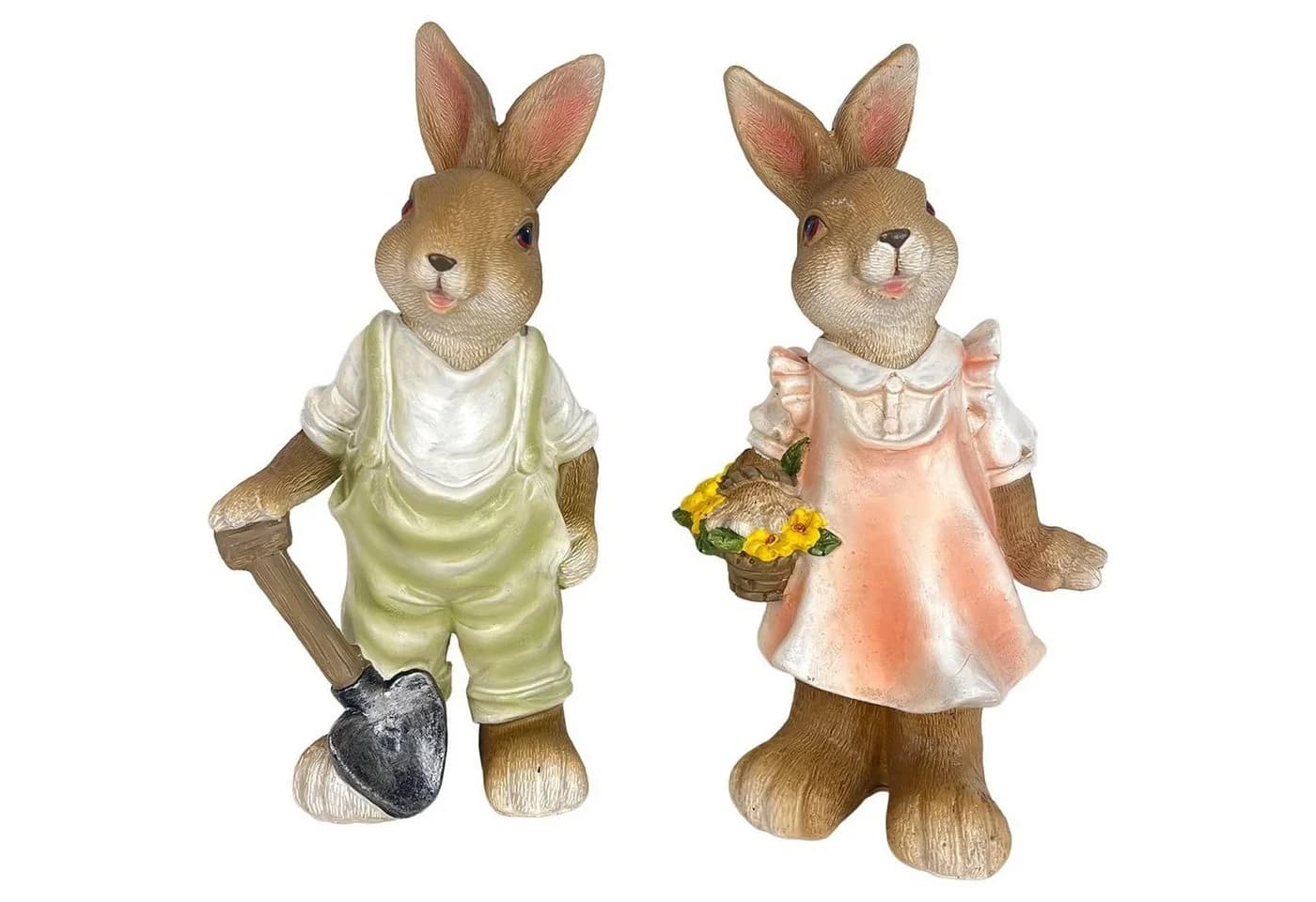 Logbuch-Verlag Osterhasen 2er-Set mit Schippe und Blumen - Bild 2