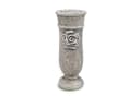 Logbuch-Verlag Grabvase Antik Grau Polyresin mit Rose Bild 2