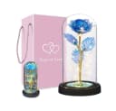 VERK GROUP Geschenkbox Ewige Rose im Glas mit blauem Licht Bild 2