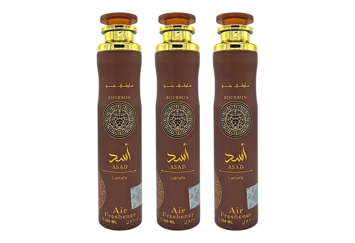 Lattafa Raumduft Asad Bourbon 3x300ml – Lufterfrischer & Raumspray - Bild 2