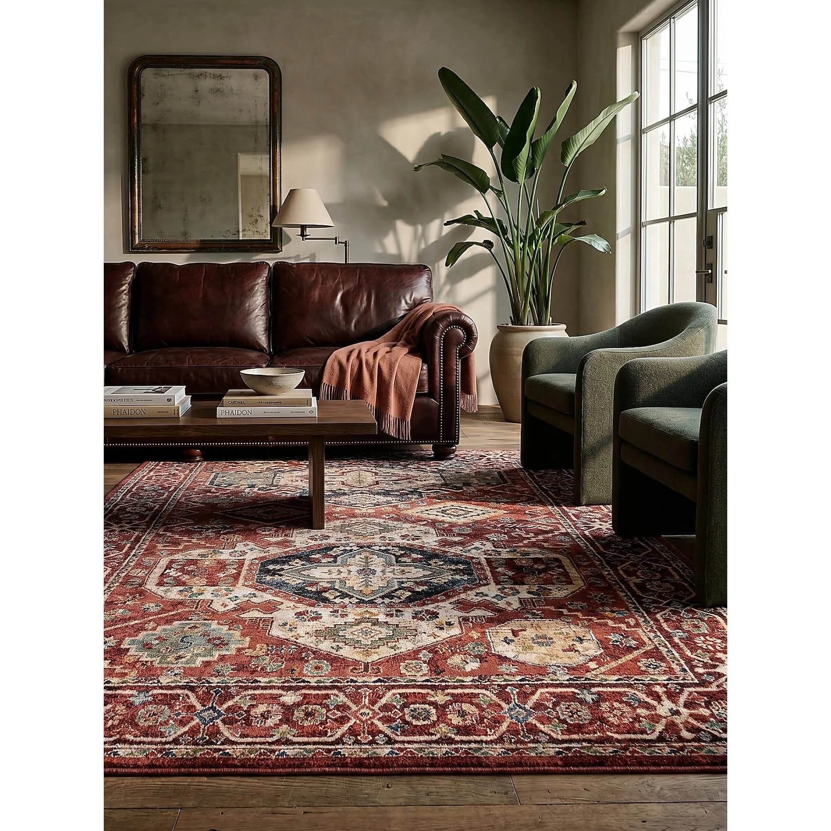 Kadima Design Designerteppich Kazak Muster Rot Polypropylen