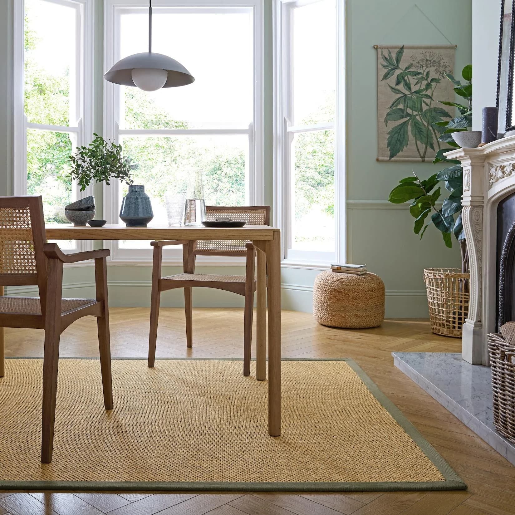 Kadima Design Outdoor-Teppich KEER Natur-Grün Sisal-Optik