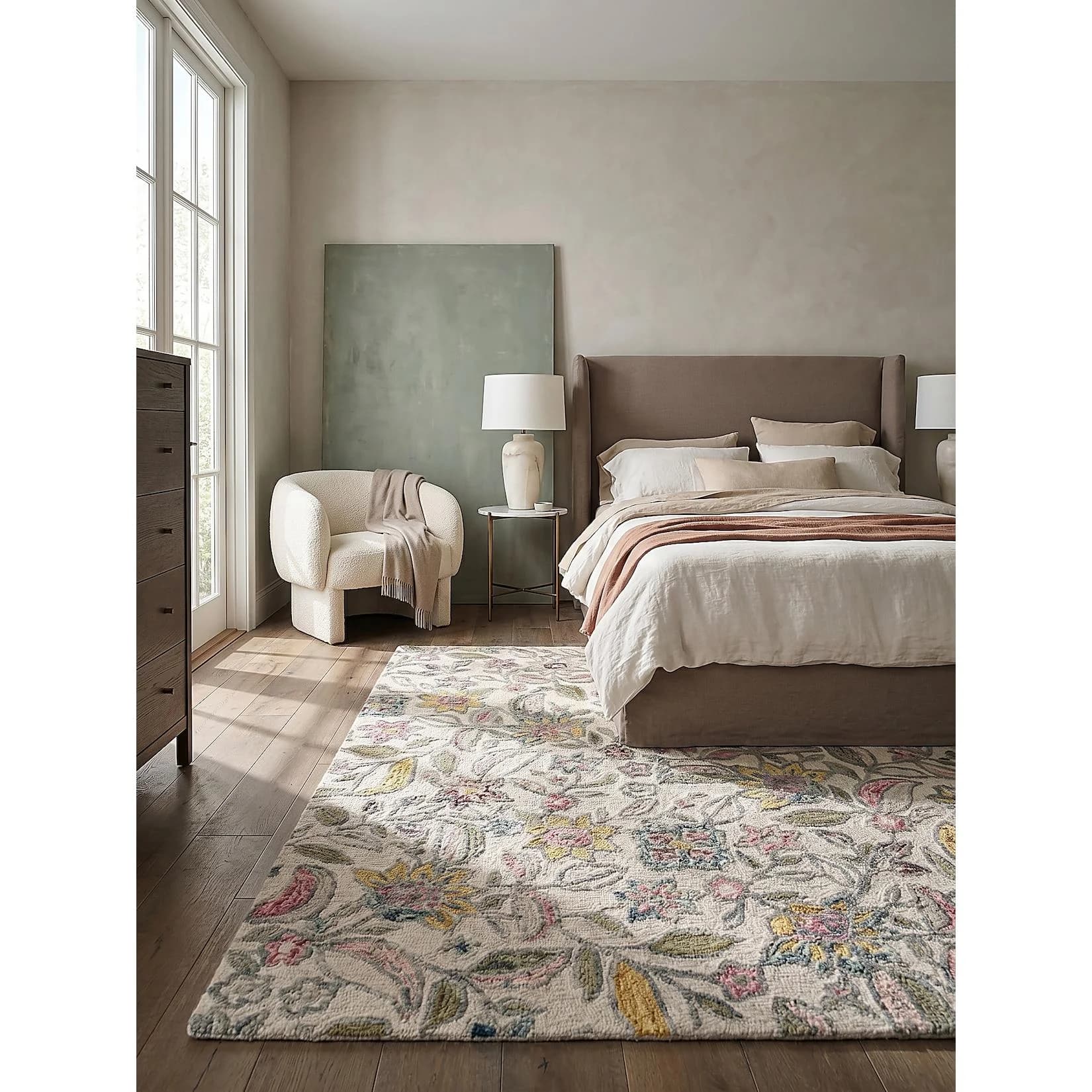Kadima Design Wollteppich SOAR Streublumen Multicolor