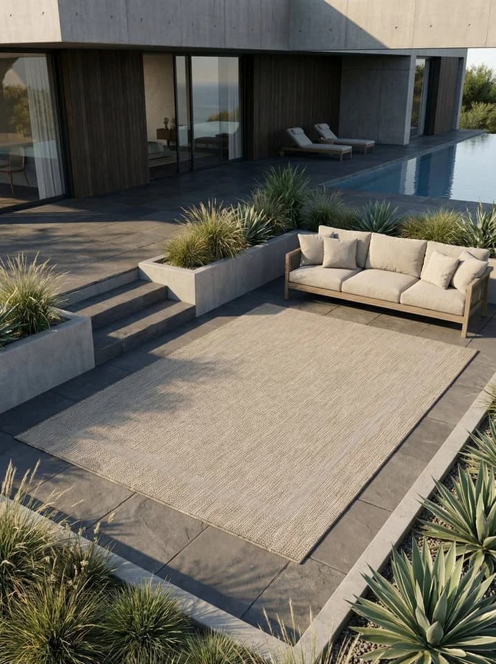 KADIMA DESIGN Outdoorteppich ALSTER Beige UV-beständig - Bild 2