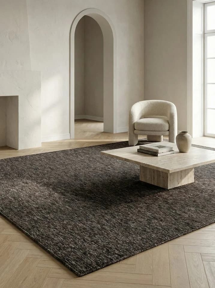 KADIMA DESIGN Teppich AMMER Kurzflor Braun 60x100 cm - Bild 2