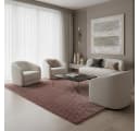 KADIMA DESIGN Teppich SALZACH Shaggy Rosa 60x110 cm Bild 1