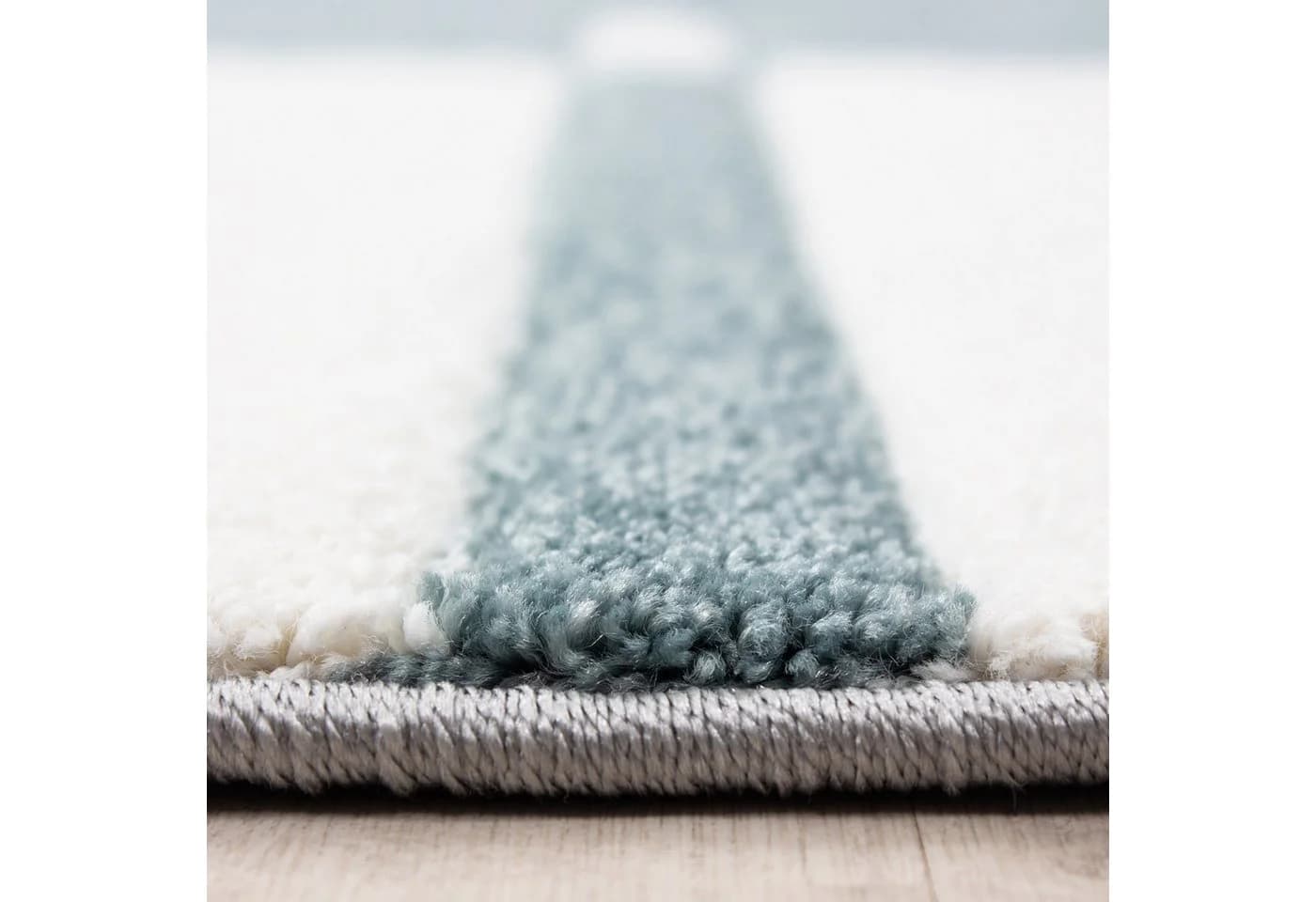 KADIMA DESIGN Teppich LATEMAR Blau Karo Kurzflor - Bild 4