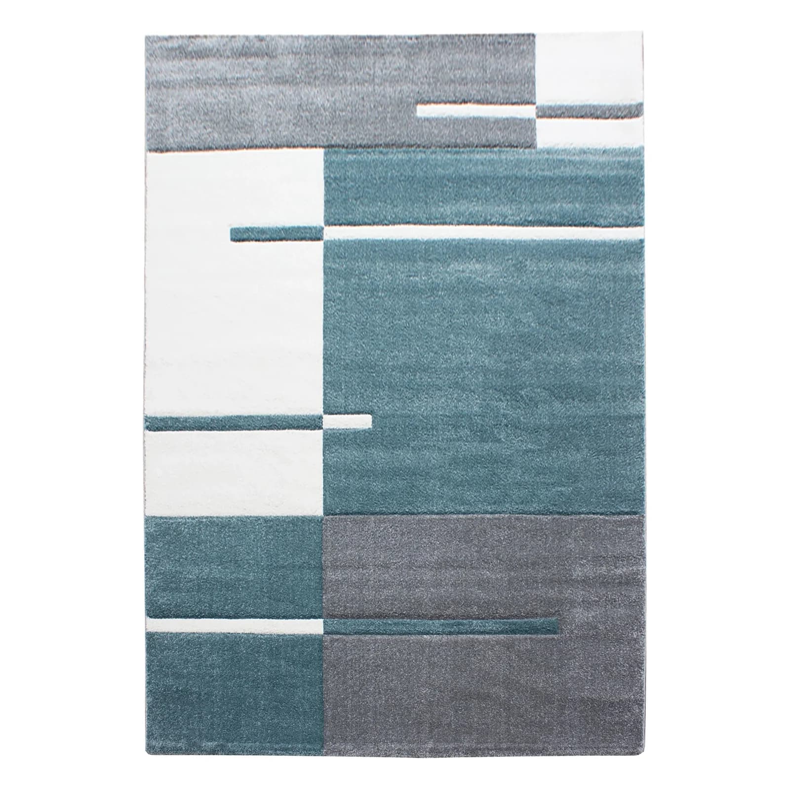 KADIMA DESIGN KURZFLORTEPPICH LATEMAR Kariert Blau 240 x 340 cm
