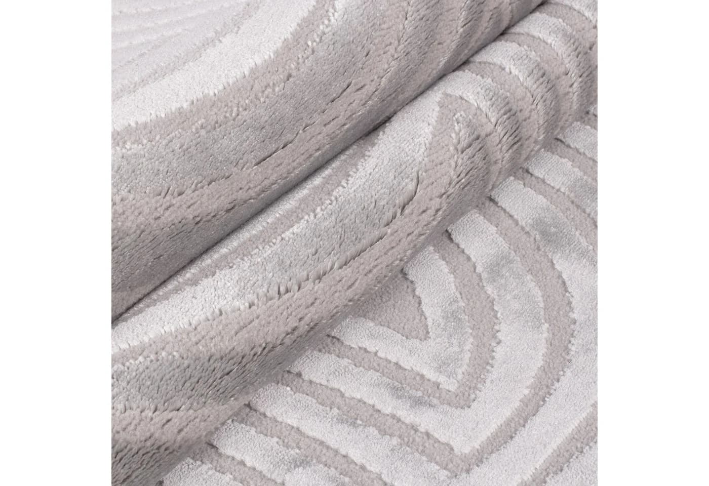 KADIMA DESIGN Teppich ILLER Silber 3D Design Kurzflor - Bild 5