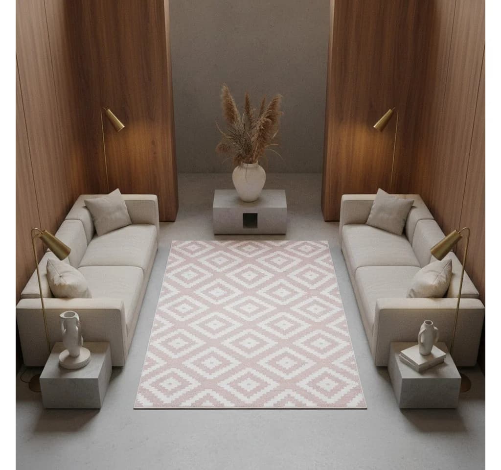 KADIMA DESIGN Teppich INN Pink Geometrisch Kurzflor - Bild 3