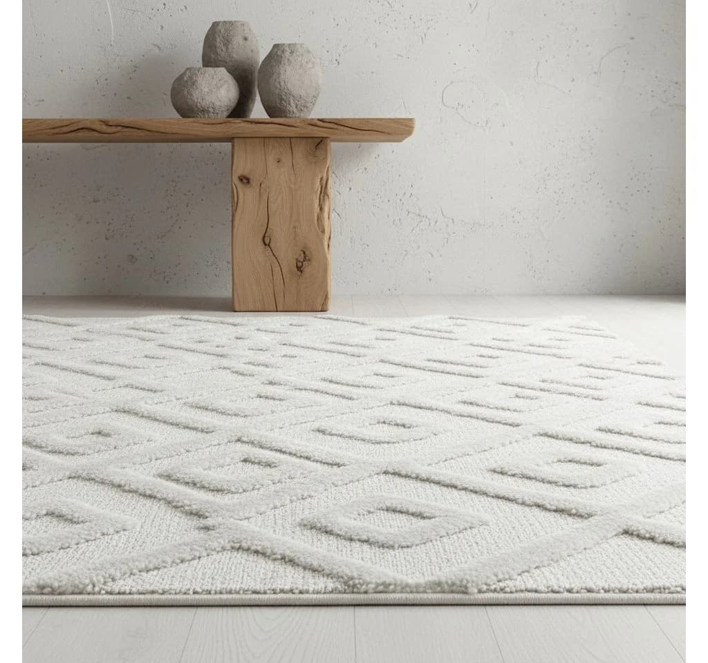 KADIMA DESIGN Teppich EISACK 3D-Effekt Creme - Bild 2