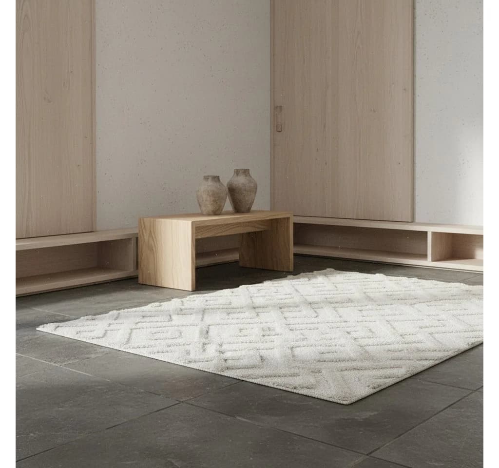 KADIMA DESIGN Teppich EISACK 3D-Effekt Creme - Bild 4
