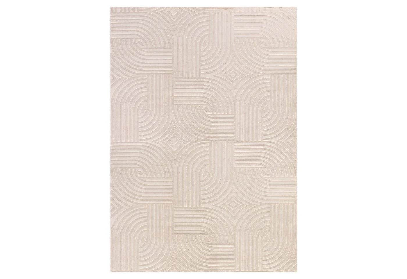 KADIMA DESIGN Teppich ILLER Beige 3D Design Kurzflor