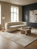KADIMA DESIGN Teppich ILLER Beige 3D Design Kurzflor Bild 2