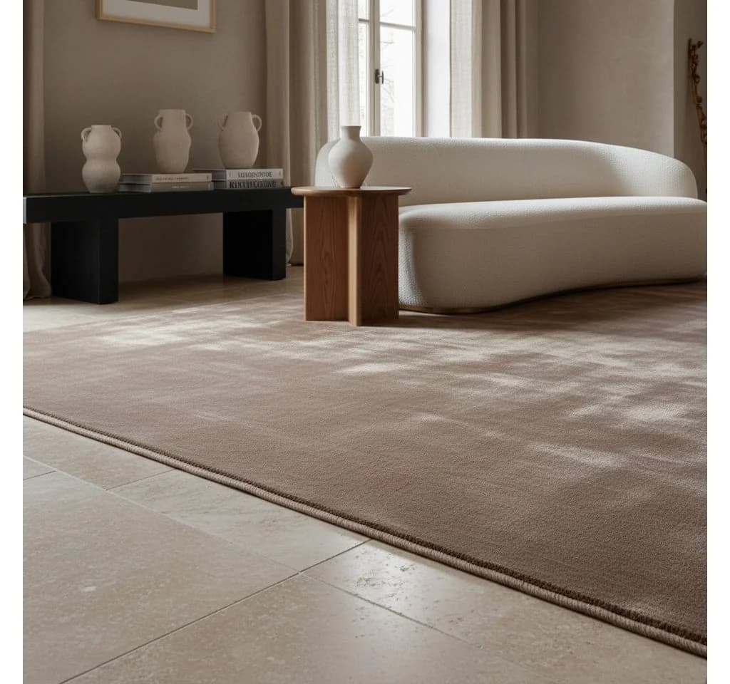KADIMA DESIGN Teppich LECH Beige Kurzflor Waschbar - Bild 2