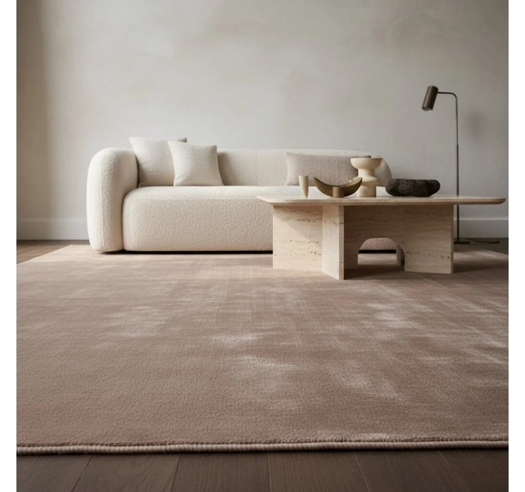KADIMA DESIGN Teppich LECH Beige Kurzflor Waschbar - Bild 3