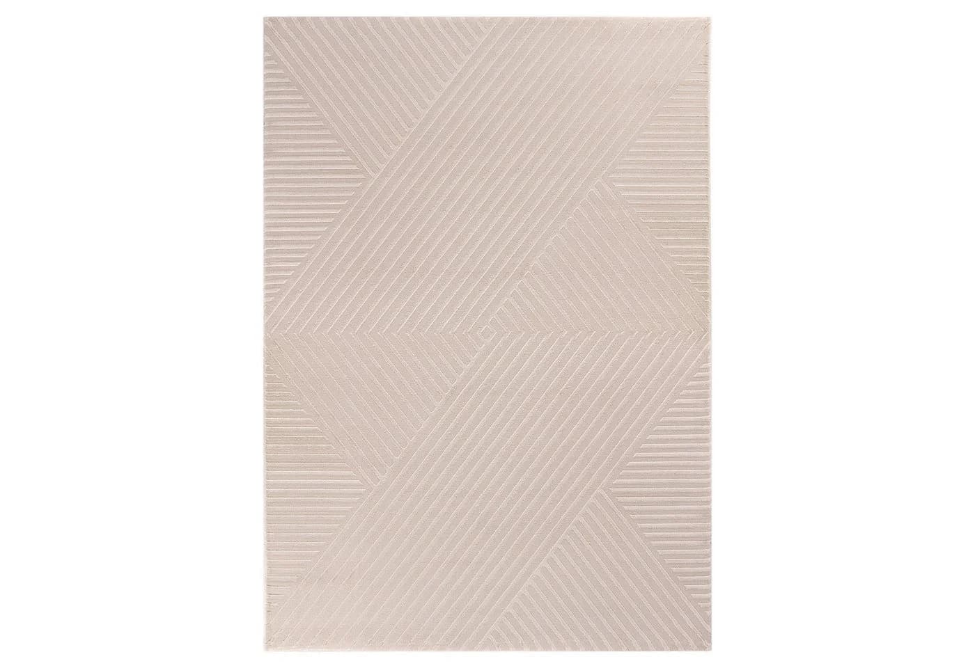 KADIMA DESIGN Teppich ILLER Beige 3D Design Kurzflor