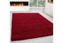 KADIMA DESIGN Shaggy Teppich Rot Unifarben Hochflor Bild 2