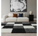 KADIMA DESIGN Teppich RHEIN Shaggy Schwarz 60x110 cm Bild 2