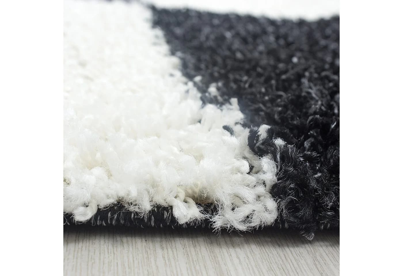 KADIMA DESIGN Teppich RHEIN Shaggy Schwarz 60x110 cm - Bild 4