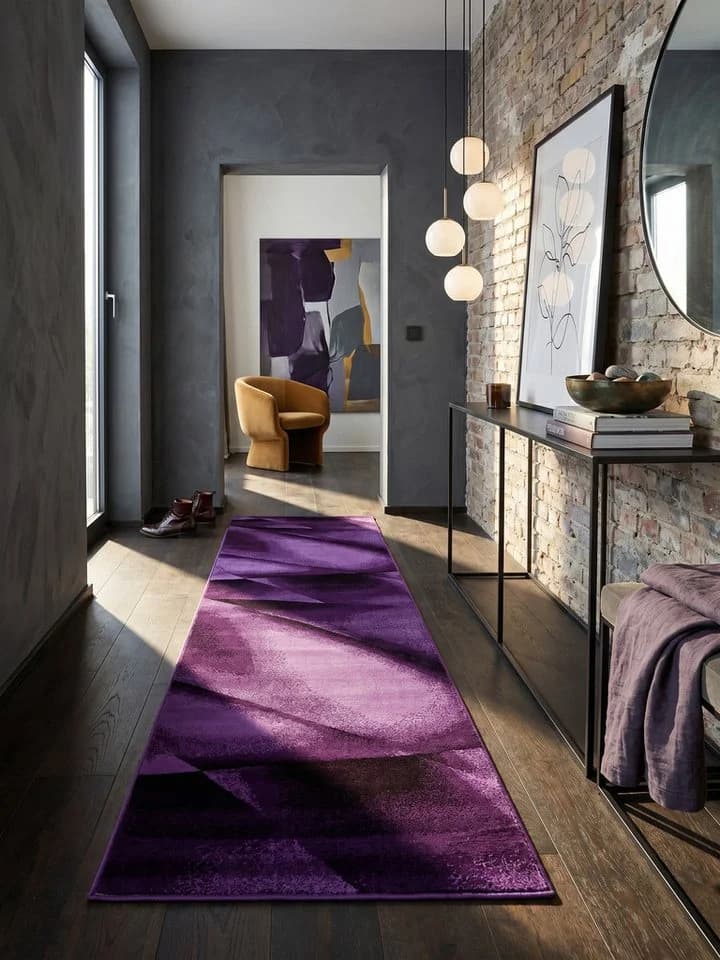 KADIMA DESIGN Teppich ASPEN Violett Kurzflor 80x150 cm