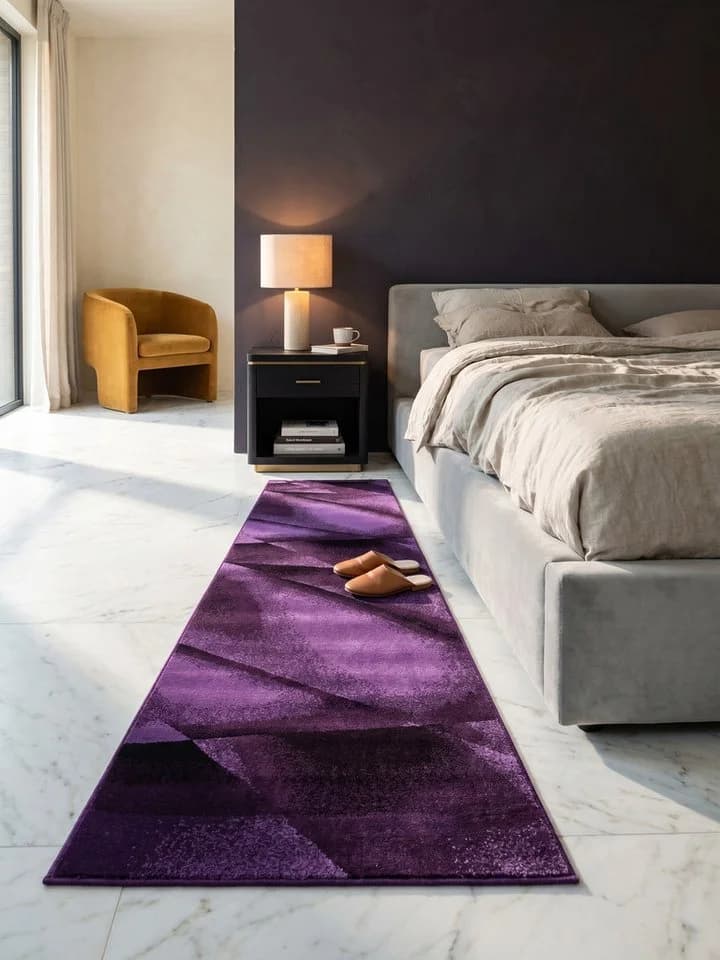 KADIMA DESIGN Teppich ASPEN Violett Kurzflor 80x150 cm - Bild 2